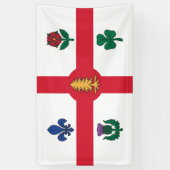 Vlag van Montreal (Quebec, Canada) Spandoek (Verticaal)