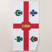 Vlag van Montreal (Quebec, Canada) Strandlaken (Voorkant)