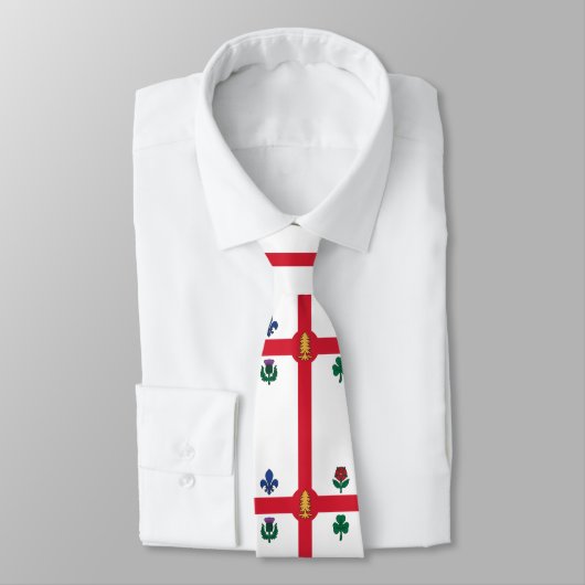 Vlag van Montreal (Quebec, Canada) Stropdas (Gebonden)