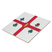 Vlag van Montreal (Quebec, Canada) Tegeltje (Zijkant)