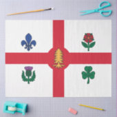 Vlag van Montreal (Quebec, Canada) Tissuepapier (Craft)