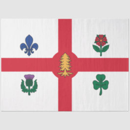Vlag van Montreal (Quebec, Canada) Tissuepapier