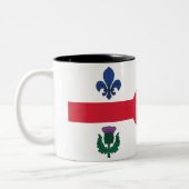 Vlag van Montreal (Quebec, Canada) Tweekleurige Koffiemok (Links)