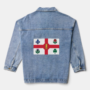 Vlag van Montreal, Quebec Denim Jacket