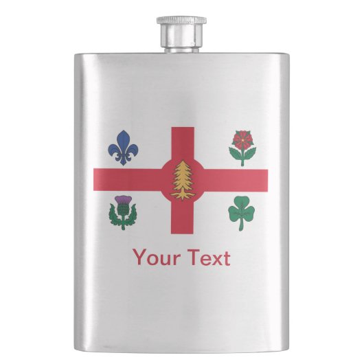Vlag van Montreal, Quebec Flask Flacon (Voorkant)