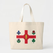 Vlag van Montreal, Quebec Grote Tote Bag (Voorkant)