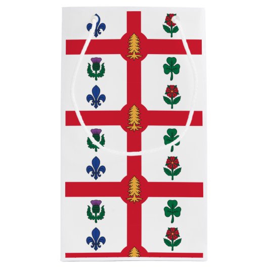 Vlag van Montreal, Quebec Klein Cadeauzakje (Achterkant)