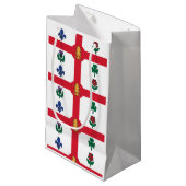 Vlag van Montreal, Quebec Klein Cadeauzakje (Voorkant Gekanteld)