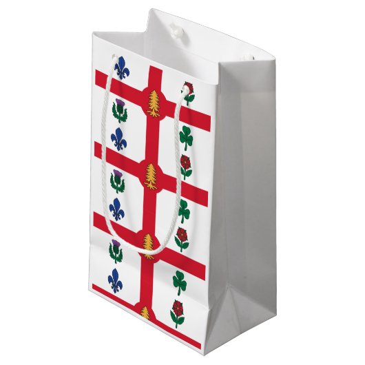 Vlag van Montreal, Quebec Klein Cadeauzakje (Voorkant Gekanteld)