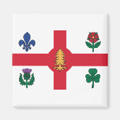 Vlag van Montreal, Quebec Magneet (Voorkant)