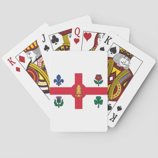 Vlag van Montreal, Quebec Pokerkaarten (Achterkant)