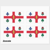 Vlag van Montreal, Quebec Rechthoekige Sticker (Vel)