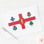 Vlag van Montreal, Quebec Rechthoekige Sticker (Envelop)