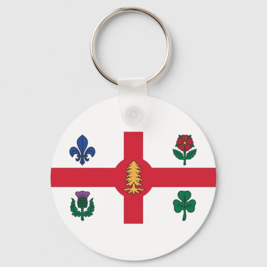 Vlag van Montreal, Quebec Sleutelhanger (Voorkant)
