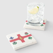 Vlag van Montreal, Quebec Stenen Onderzetter (Zijkant)