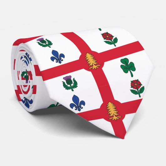 Vlag van Montreal, Quebec Stropdas (Opgerold)