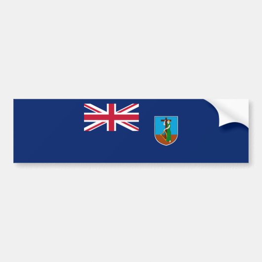 Vlag van Montserrat Bumpersticker (Voorkant)