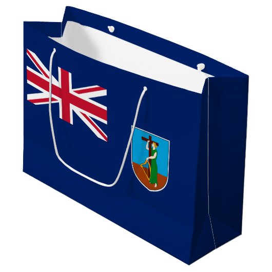 Vlag van Montserrat Groot Cadeauzakje (Voorkant Gekanteld)
