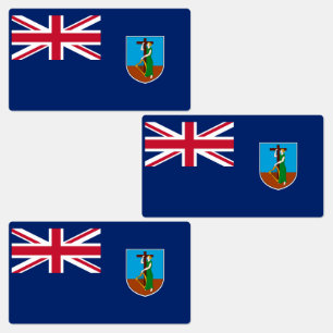 Vlag van Montserrat Labels