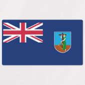 Vlag van Montserrat Labels (Design 1)