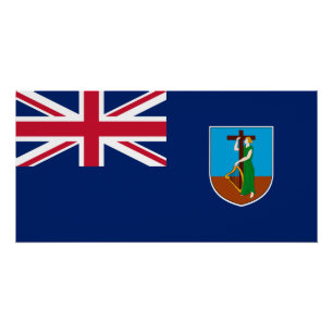 Vlag van Montserrat Perfect Poster