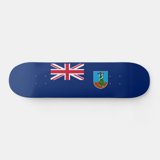 Vlag van Montserrat Persoonlijk Skateboard (Horizontaal)