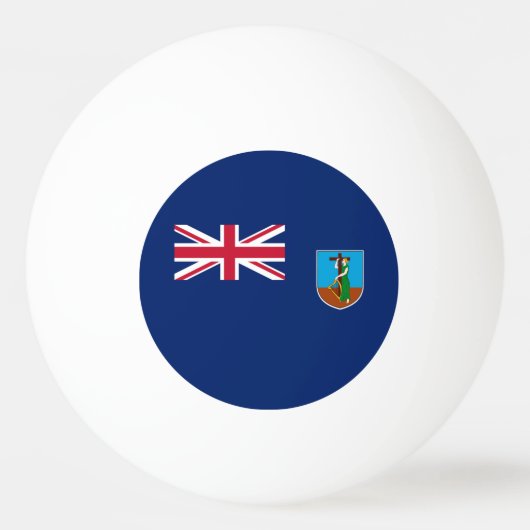 Vlag van Montserrat Pingpongbal (Voorkant)