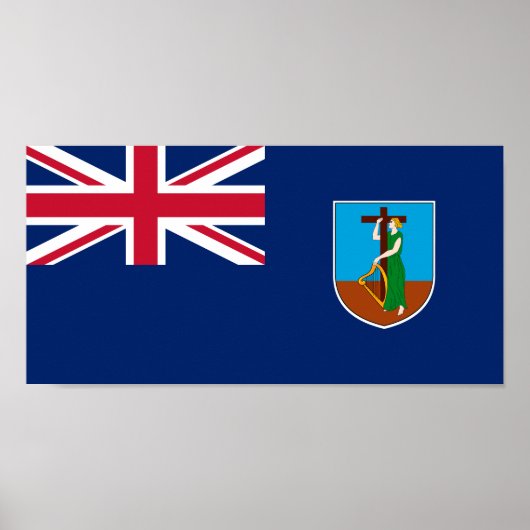 Vlag van Montserrat Poster (Voorkant)