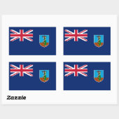 Vlag van Montserrat Rechthoekige Sticker (Vel)