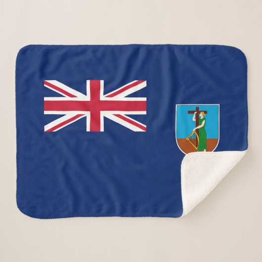 Vlag van Montserrat Sherpa Deken (Voorkant (horizontaal))