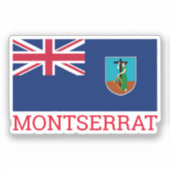 Vlag van Montserrat Sticker (Voorkant)