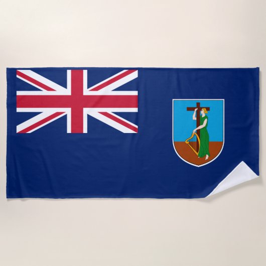 Vlag van Montserrat Strandlaken (Voorkant)