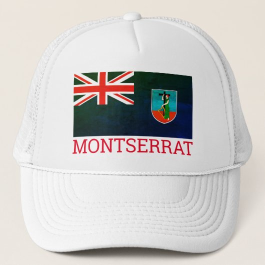 Vlag van Montserrat Trucker Pet (Voorkant)