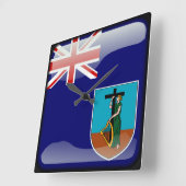 Vlag van Montserrat Vierkante Klok (Hoek)