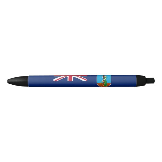 Vlag van Montserrat Zwarte Inkt Pen (Voorkant)