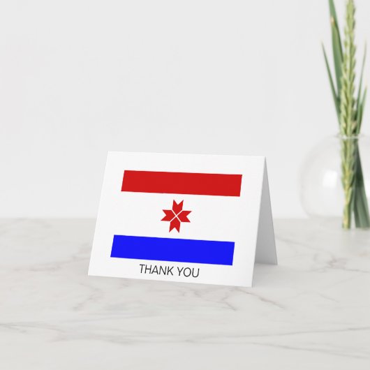 Vlag van Mordovië Bedankkaart (Voorkant)