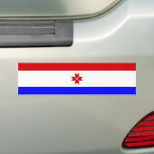 Vlag van Mordovië Bumpersticker (Op auto)