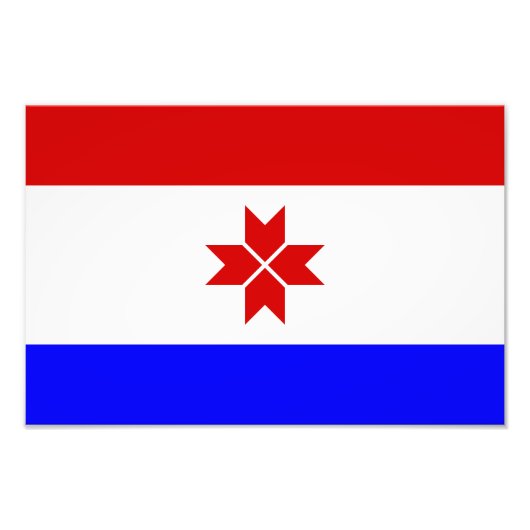 Vlag van Mordovië Foto Afdruk (Voorkant)