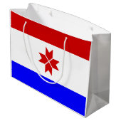 Vlag van Mordovië Groot Cadeauzakje (Achterkant Gekanteld)