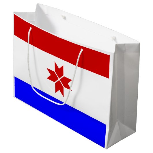 Vlag van Mordovië Groot Cadeauzakje (Voorkant Gekanteld)