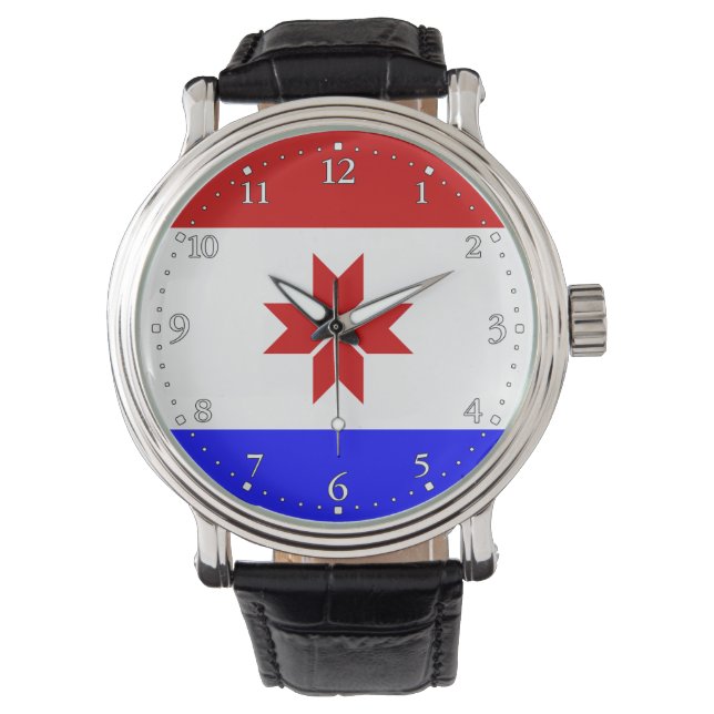 Vlag van Mordovië Horloge (Voorkant)