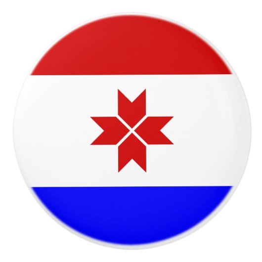 Vlag van Mordovië Keramische Knop (Voorkant)
