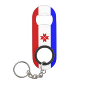 Vlag van Mordovië Mini Flessenopener (Voorkant)