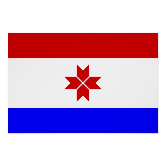 Vlag van Mordovië Perfect Poster (Voorkant)