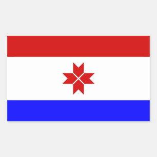 Vlag van Mordovië Rechthoekige Sticker