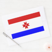 Vlag van Mordovië Rechthoekige Sticker (Envelop)