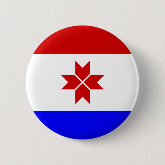 Vlag van Mordovië Ronde Button 5,7 Cm (Voorkant)