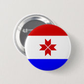 Vlag van Mordovië Ronde Button 5,7 Cm (Voorkant /achterkant)