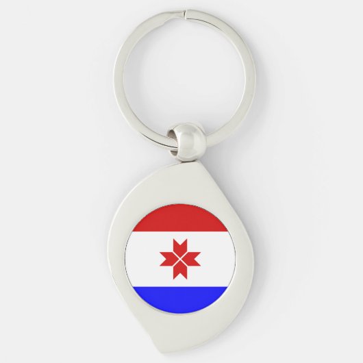 Vlag van Mordovië Sleutelhanger (Voorkant)