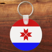 Vlag van Mordovië Sleutelhanger (Achterkant)